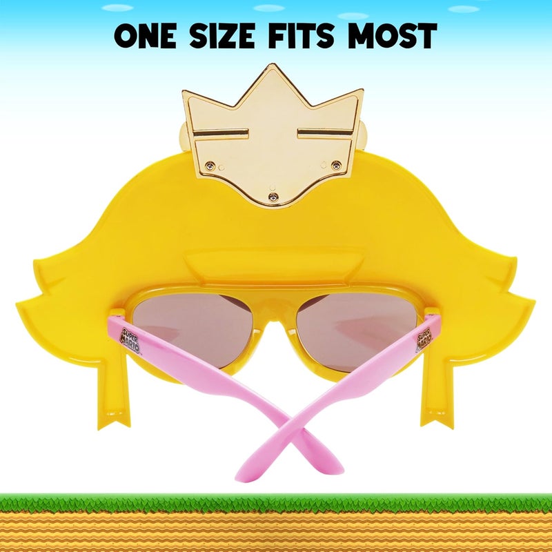 Sun-Staches Official Super Mario Sunglasses | Mario Luigi Peach Bowser Yoshi Wario or Waluigi Costume Accessory | Fits Most - Image 3